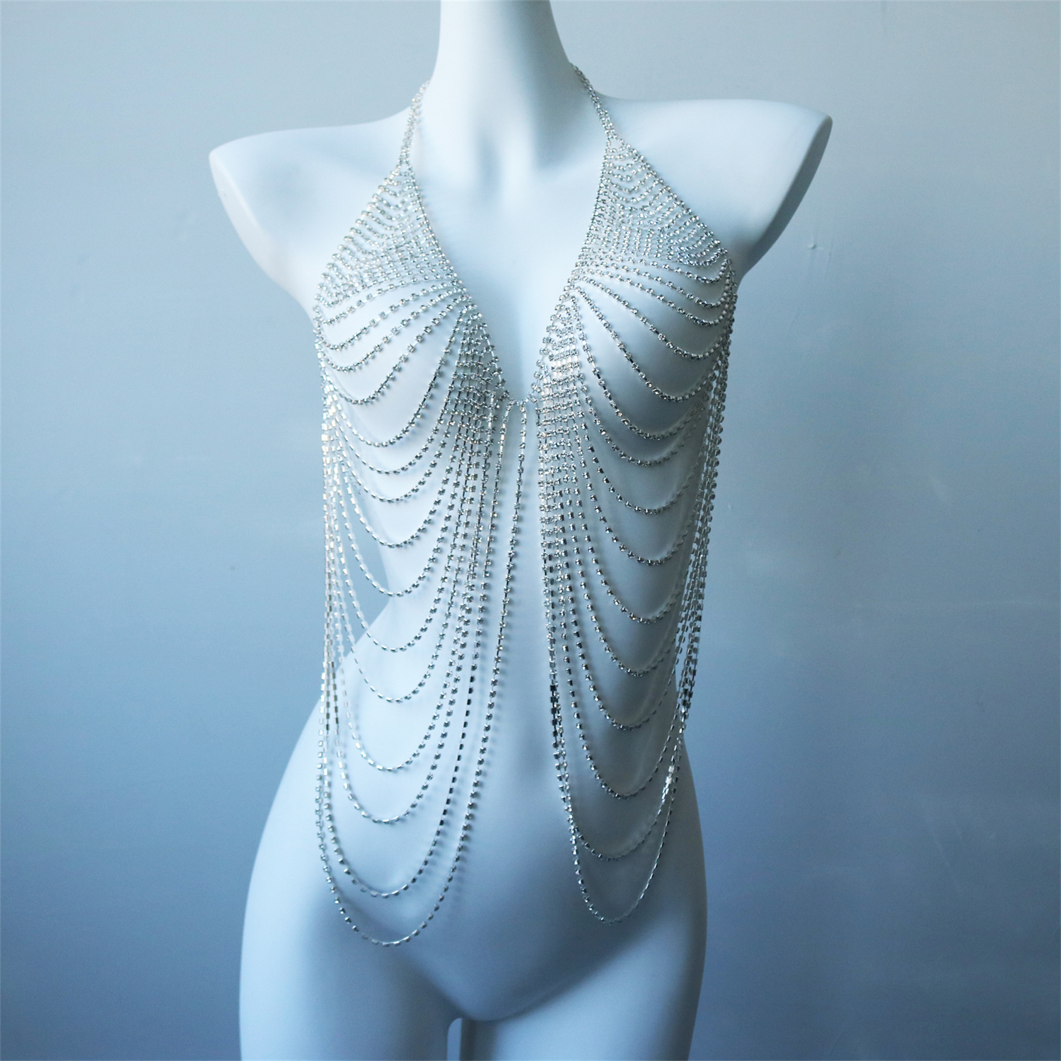 Body Jewelry Dress - Women's Multi-Layer Chest Chain Body Jewelry