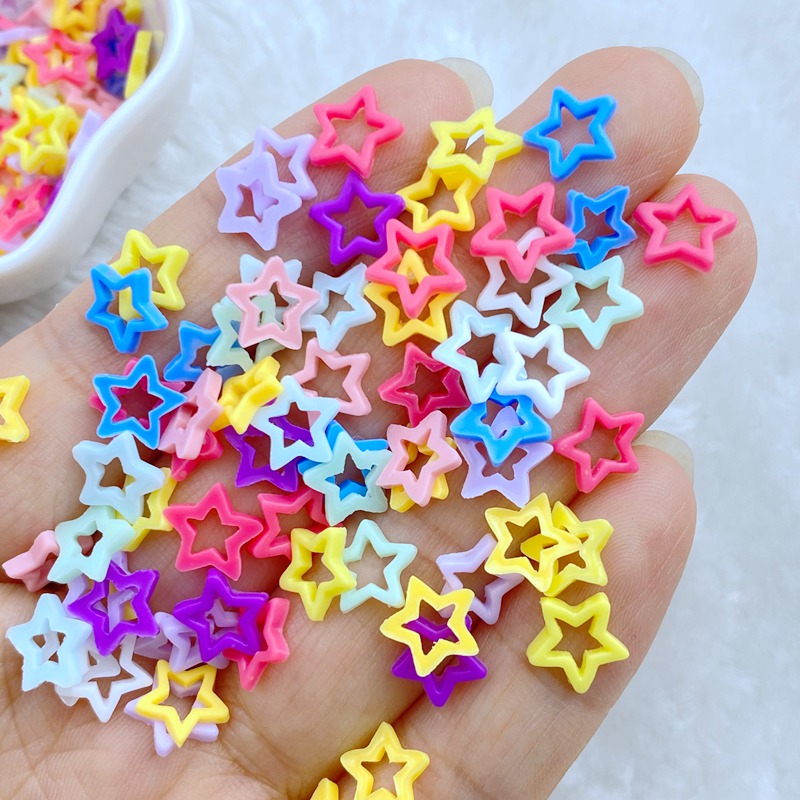 100Pcs New Cute Mini 8mm Macar - Star Flat Back ulasan dan harga