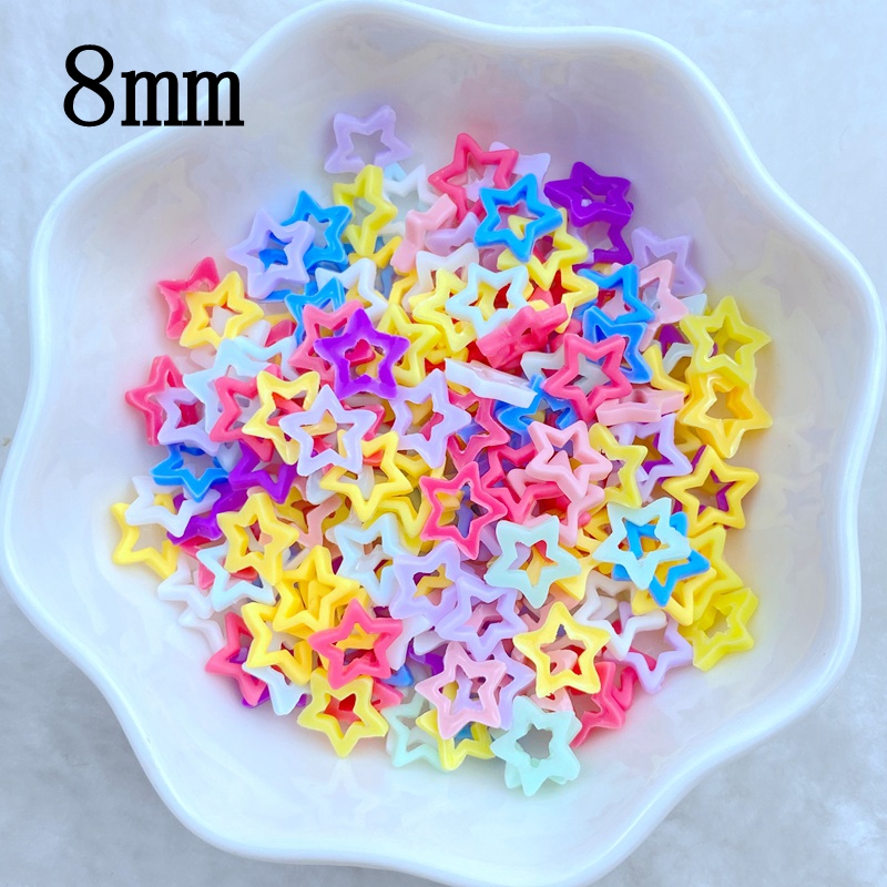 100Pcs New Cute Mini 8mm Macar - Star Flat Back ulasan dan harga