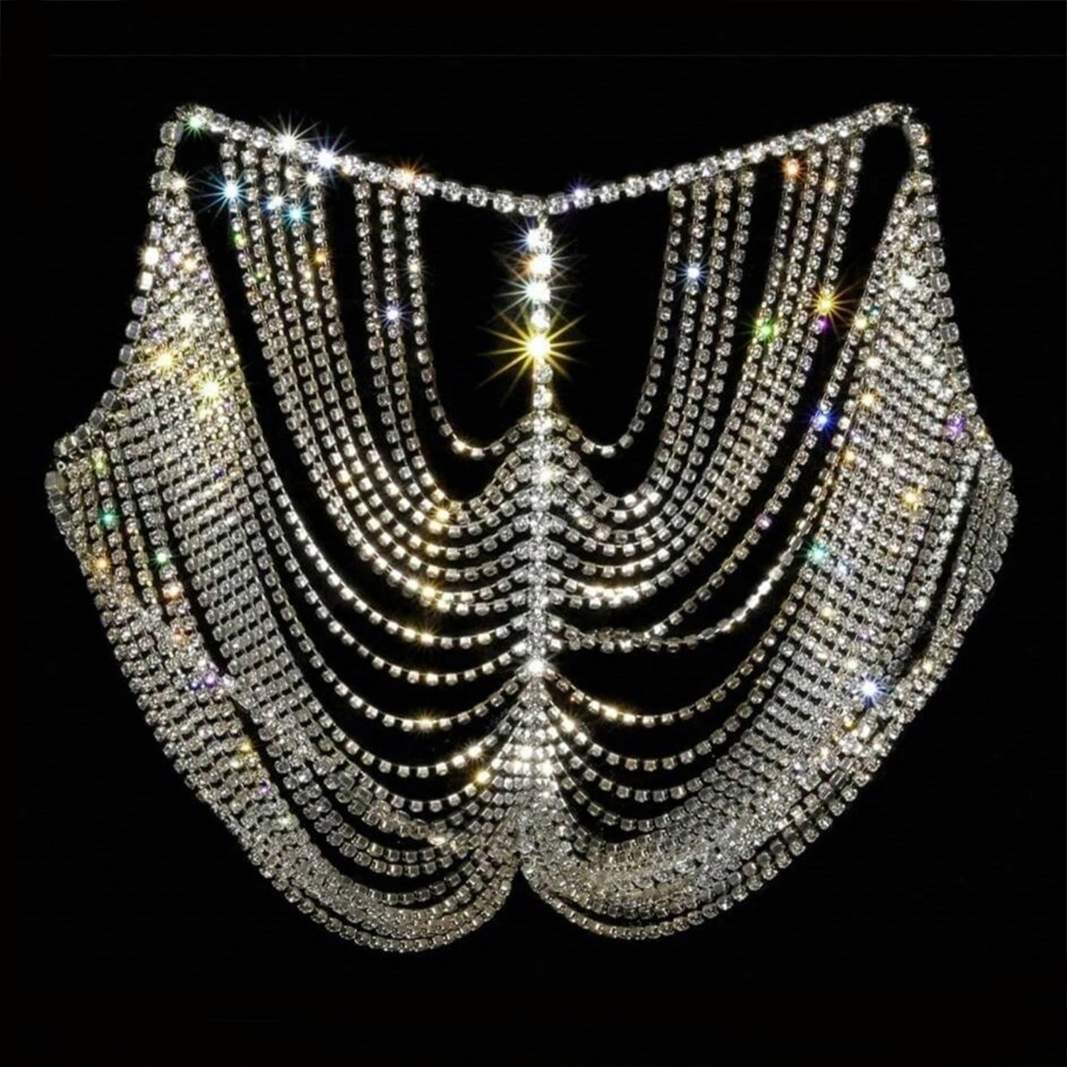 1pcSexy Fashionable Rhinestone - Body Jewelry Dress ulasan dan harga