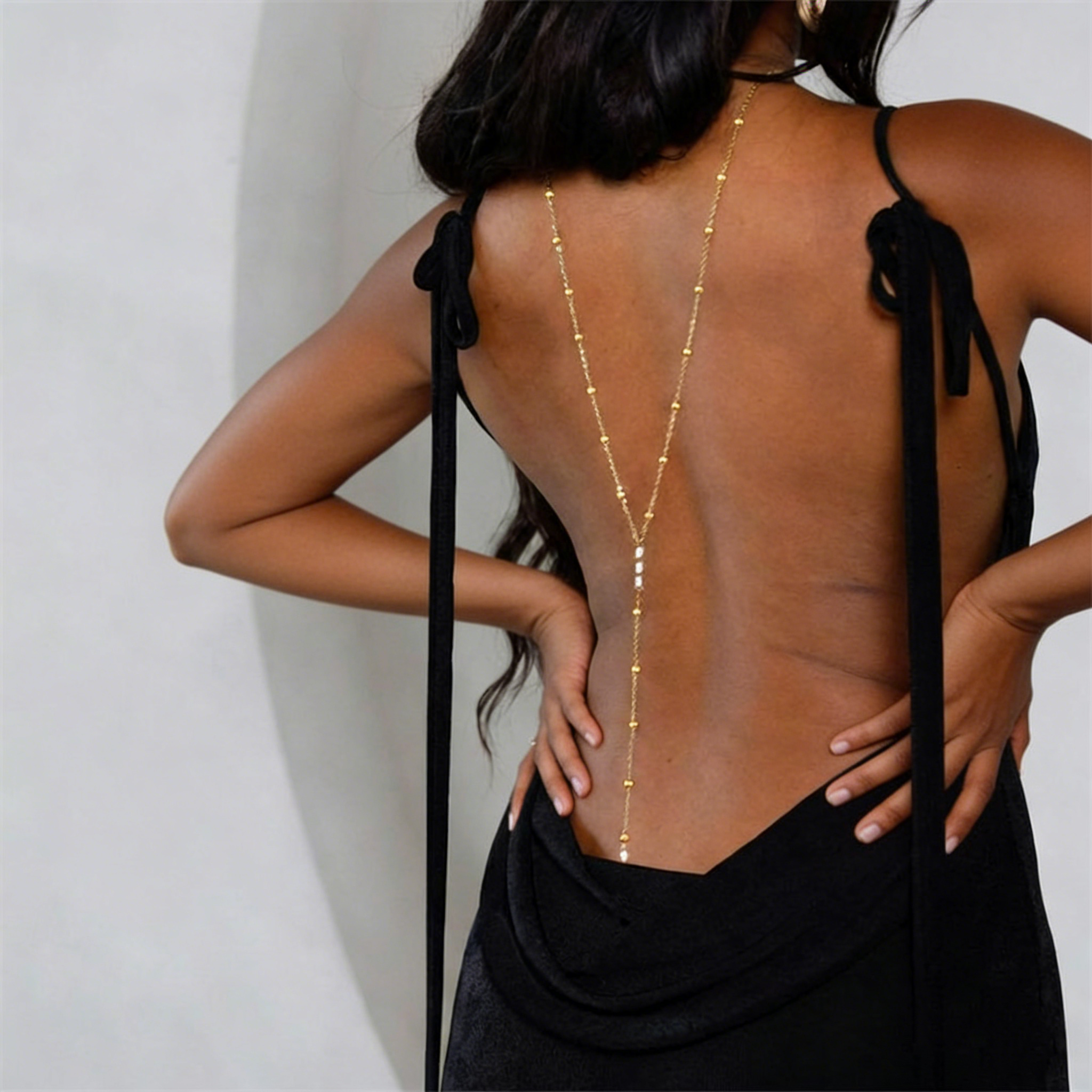 Retro Long Link Chain Women's  - Body Jewelry Dress ulasan dan harga