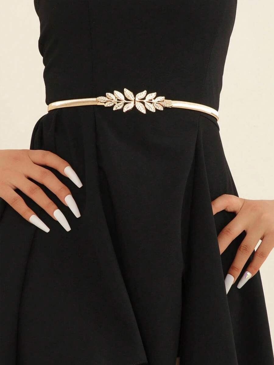 Ellevyn 1pc Women Silver Leaf  - Body Jewelry Dress ulasan dan harga