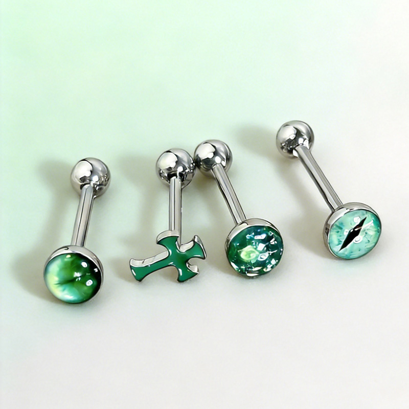 1Pc High-Quality Trendy Green  - Body Piercing Quality Jewelry ulasan dan harga