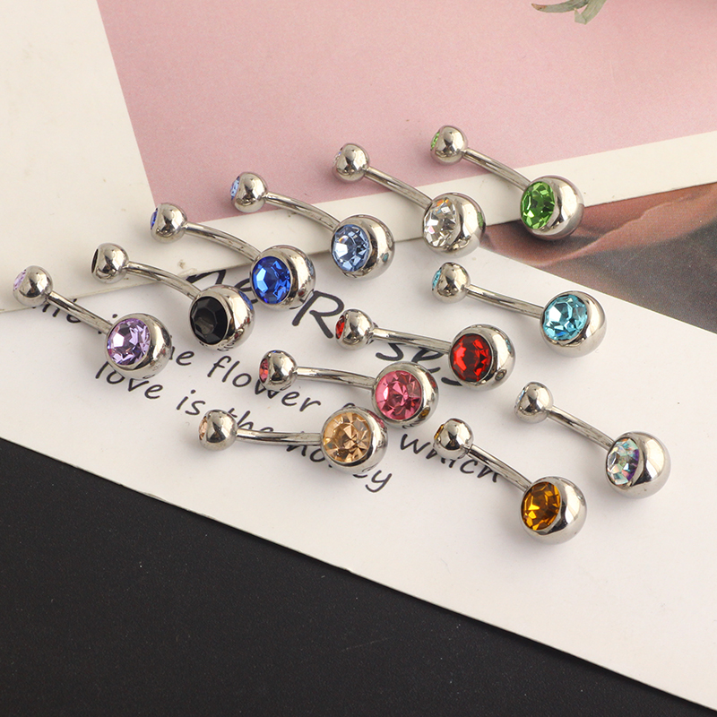 G23 Titanium Double Gem belly  - Body Piercing Quality Jewelry ulasan dan harga