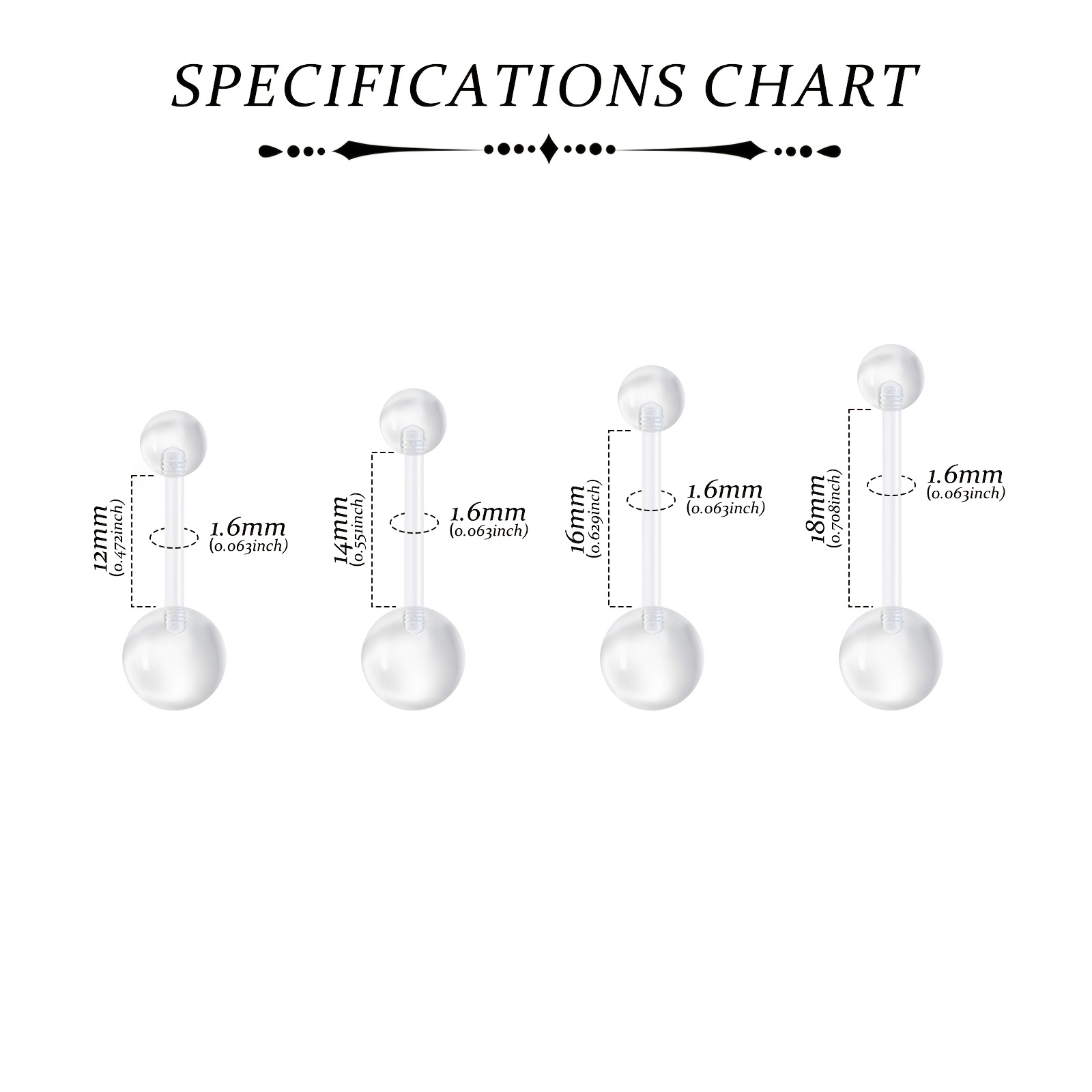 12pcs of acrylic navel piercin - Body Piercing Quality Jewelry ulasan dan harga