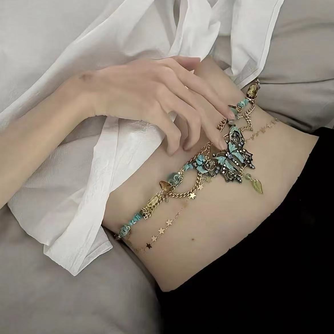 1 Piece Party Outfit Waist Cha - Body Jewelry Dress ulasan dan harga