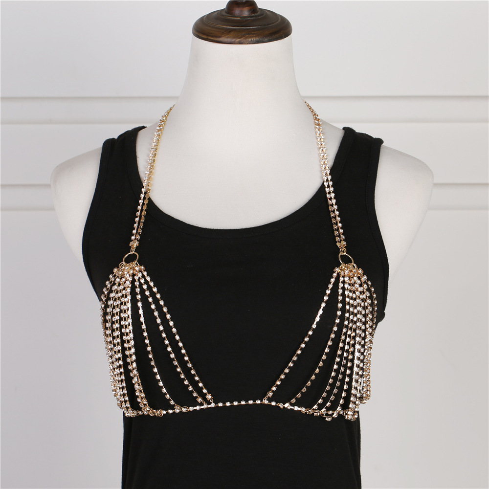Summer Sexy Shiny Crystal Rhin - Body Jewelry Dress ulasan dan harga